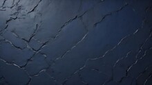Abstract Grunge Decorative Relief Navy Blue Stucco Wall Texture. Wide Angle Rough Colored Background