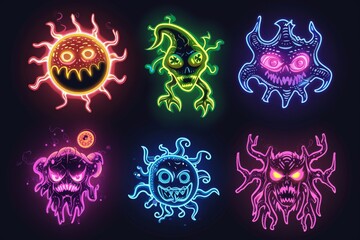 Poster - A mesmerizing display of vibrant fractal art, illuminating the darkness with its luminous graphics and evoking wonder in the hearts of all who behold it