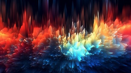Poster - Digital abstract background Can be used for technology Ai Generative