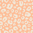 Leopard Peach Fuzz color and white fantasy abstract seamless background