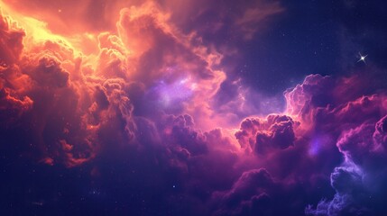 vibrant color of space clouds background wallpaper