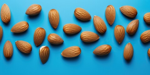 Wall Mural - almonds on white background