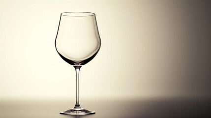 Wall Mural -  a close up of a wine glass on a table with a white wall in the background and a black and white photo of a wine glass in the foreground.
