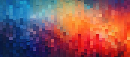 Digital colorful of abstract pixel graphic mosaic background. Generate AI image