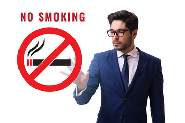 Sticker - Anti smoking concept with antismoking logo