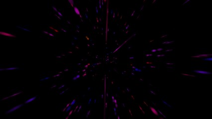 Wall Mural - multicolored tripping through space 4k loop features a view flying through space with multi colored 