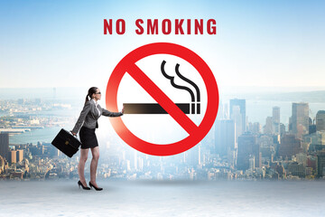 Sticker - Anti smoking concept with antismoking logo