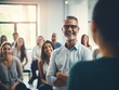 © AKKA - Happy and Confident Trainer After Workshop,Energized Trainer After Employee Training