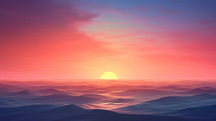 Wall Mural - sunrise over the mountains