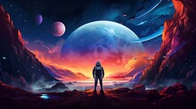 The Space And Colorful Background Illustration