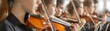 Back to school, Musical Ensemble, Capture the passion and dedication of students practicing in a school orchestra, background image, generative AI