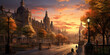 Fantasy_Victorian-era_city_street_sunset_crumbling_build