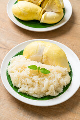 Poster - Durian sticky rice on plate