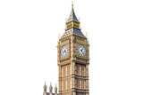 Fototapeta Big Ben - Famous British clock tower isolated on a Transparent background. Generative AI