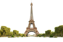 The Eiffel Tower Is Isolated On A Transparent Background. Generative AI