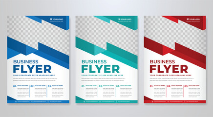 Wall Mural - business flyer template with minimalist layout and modern style use for promotion kit and product pu