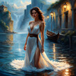 There is something undeniably captivating about women near the water, especially when they have gorgeous brunette hair and possess a flair for the dramatic. Picture a woman with dark, lustrous locks c