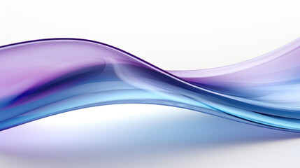 Poster - Abstract background with pink, purple and blue glass waves on white background