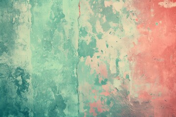  Grunge Background Texture in the Colors Mint Green & Coral Pink created with Generative AI Technology