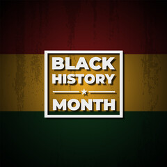 Wall Mural - Black History Month Celebration Background Vector Illustration