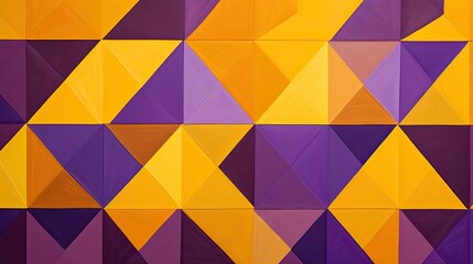 A grid of triangles in shades of yellow and purple