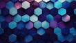 A hexagonal pattern with shades of blue and purple
