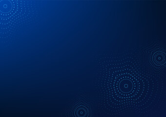 Fototapete - Abstract technology background Circle wave dot Particle that represents big data innovation, future data, Innovation communication future, internet network connection, brochures, banner, Vector