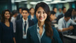 © Jeff - Confident and assured Asian female office worker - ceo - business leader - blurred background - posed photo