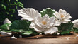 Closeup of a 3d floral made of wax texture, macro