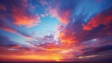 Fototapeta  -  Abstract vivid sky at sunset, copy space, 16:9