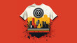 T-Shirt-Design im Retro-Stil, inspiriert von der Futball Europameisterschaft 1996 in England, zur Feier des Sieges Deutschlands