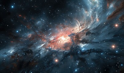 the nebula in the space. generative ai.