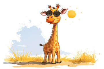 Sticker - Watercolor giraffe