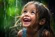 © Mikhail - A portrait of a happy smiling child in the rain