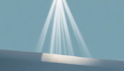 Wall Mural - sunlight on light blue background