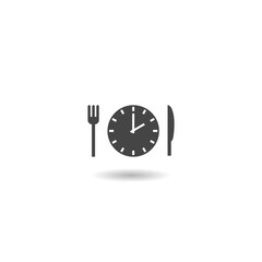 Poster - Lunch time icon with shadow