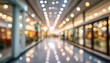 abstract blur shopping mall corridor blurred retail and hall interior in department store defocused bokeh effect background or backdrop for business concept