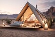A beautiful house in a desert