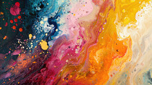 Beautiful Multicolor Paint Splash Abstract Background