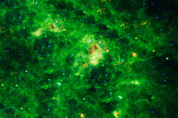 Wall Mural - green space nebula. elements of this image furnished by nasa