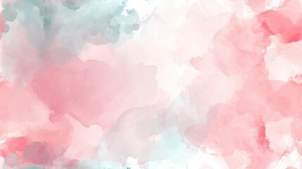Wall Mural -  a painting of pink and blue watercolors on a white background with a pink and blue watercolor pattern on the left side of the image and the right side of the image.