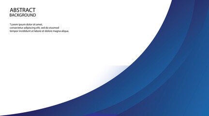 Poster -  Abstract blue Business banner background with dynamic blue curve.
