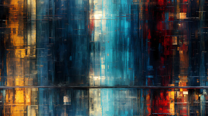 Wall Mural - abstract motley bright wave colorful glitches of painted design background image