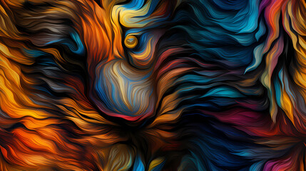 Wall Mural - abstract motley bright wave colorful glitches of painted design background image