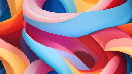 Wall Mural - abstract motley bright wave colorful glitches of painted design background image