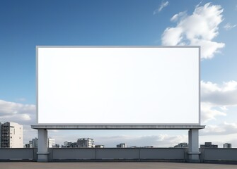 Wall Mural - A blank billboard can be used for advertising media, banners, posters and others. generative AI