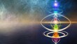 concept of meditation and spirituality chakras and enlightenment background banner or wallpaper