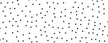 Black Random Dots. Polka Dot Seamless Pattern Background. Vintage Texture.