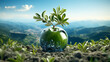 apple tree on the hill high definition photographic creative image