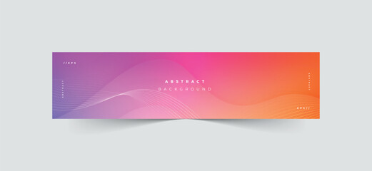 Wall Mural - LinkedIn wave banner template, abstract linkedin banner template
